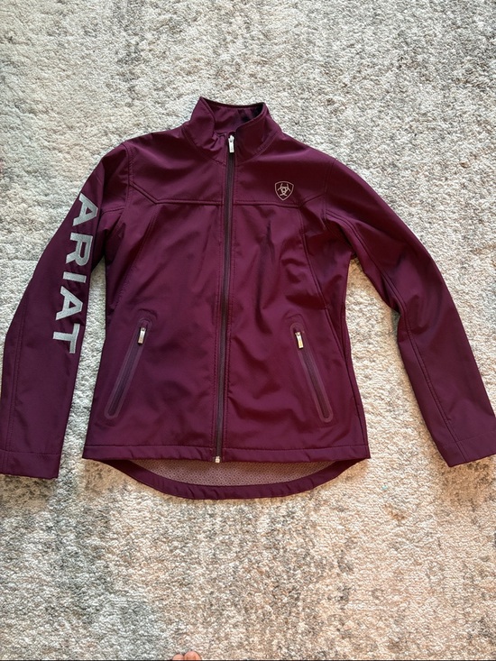 Ariat Jackets & Blazers - Ariat Burgundy Full-Zip Softshell Jacket with Sleeve Logo